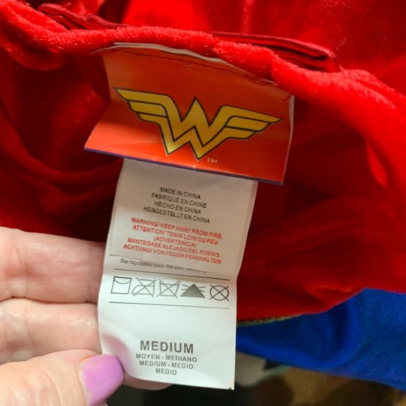 RUBIE'S COSTUMES WONDER WOMAN Costume Dress Cape Belt GIRLS SIZE M - Picture 6 of 7